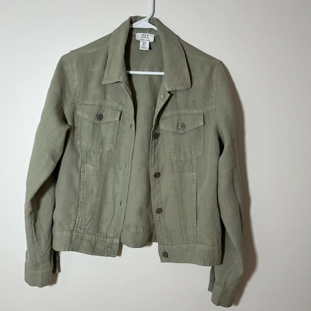 Jones New York Linen Button Down Jacket 
Size Small - Picture 4 of 6